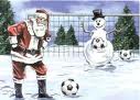 calcio babbo natale neve